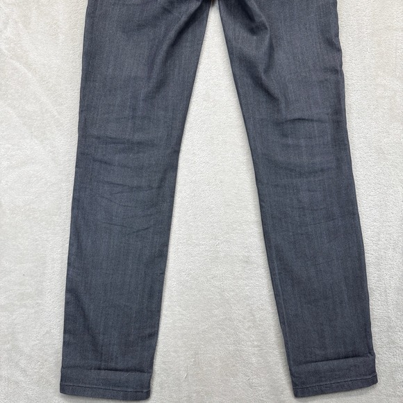 Prana Jeans Women's 2 Kayla High Rise Gray Solid Stretch Denim Slim Straight Fit - Picture 9 of 15